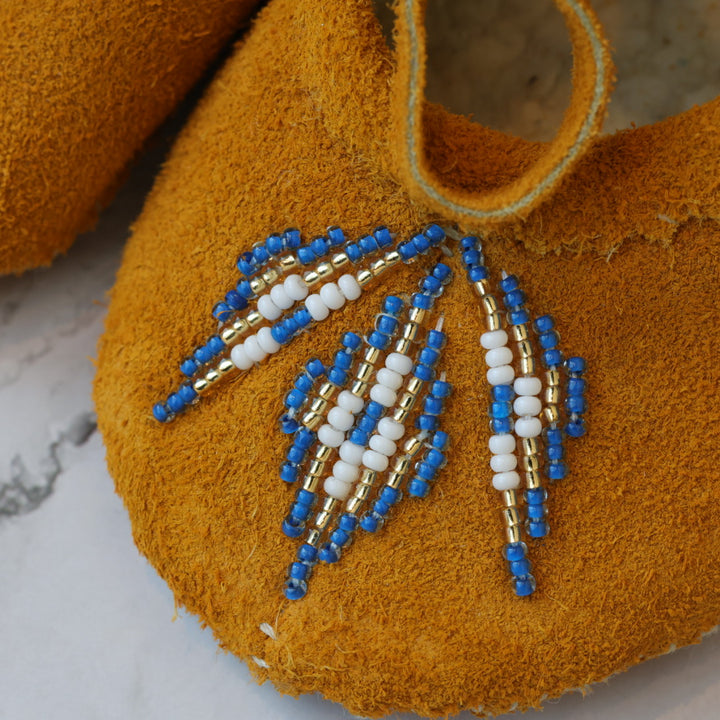 T. Sullivan Toddler Blue & Gold Diamond Ballerina Slipper