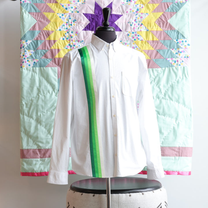 Yellow Mudd Designs Green Ribbon Shirt