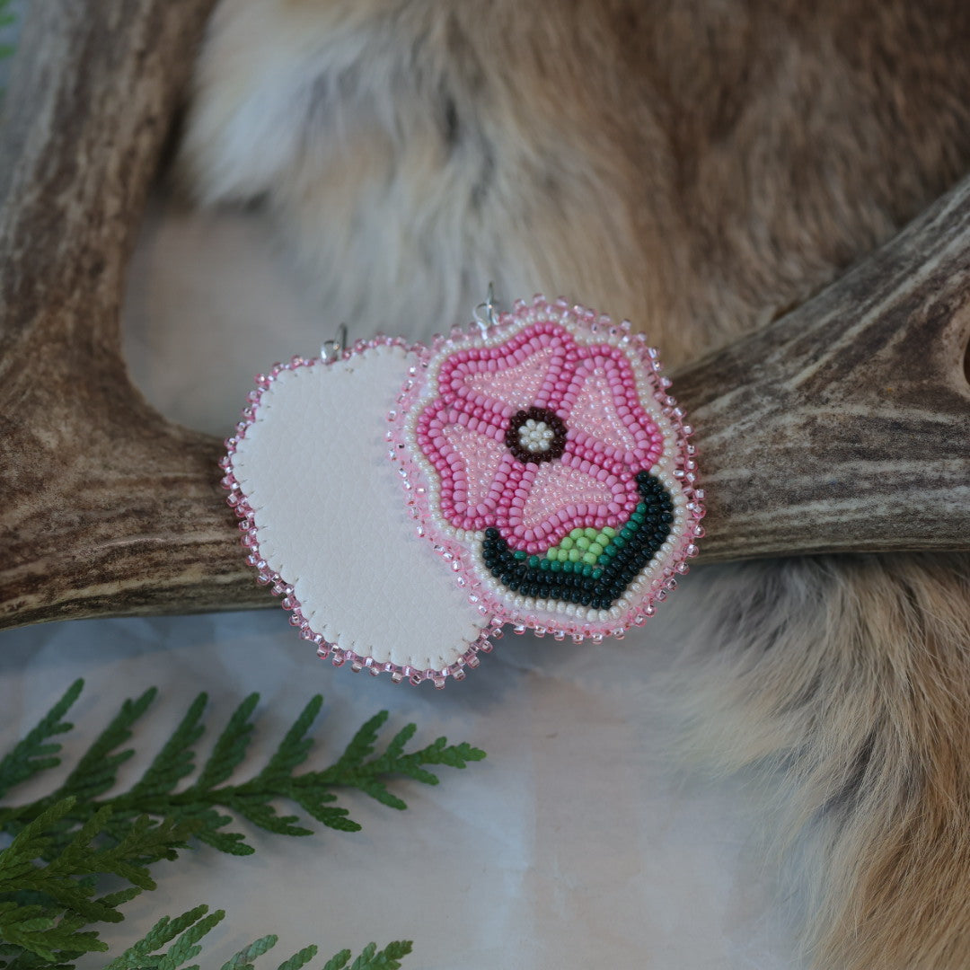 Keegan W. Wild Rose Beaded Floral Earrings