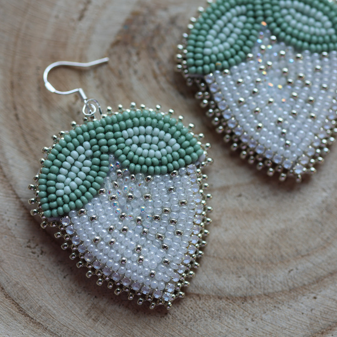 Prairie Sage Beadwork Beaded Strawberry Earrings