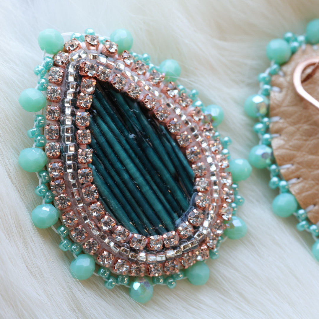 Pieces of Work by Mercedes Porcupine Quill Teardrop Earrings