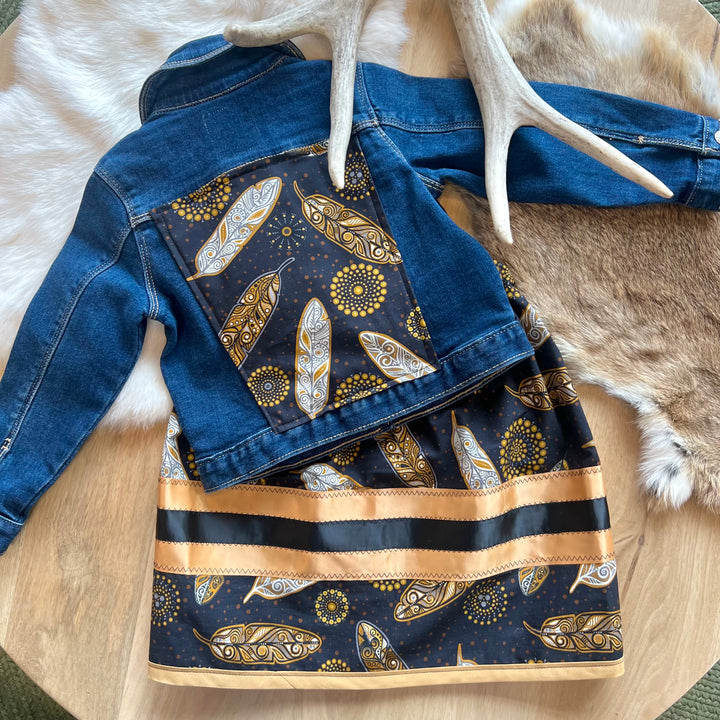 Vi's CREE-ations Gold Feather Toddler Ribbon Set