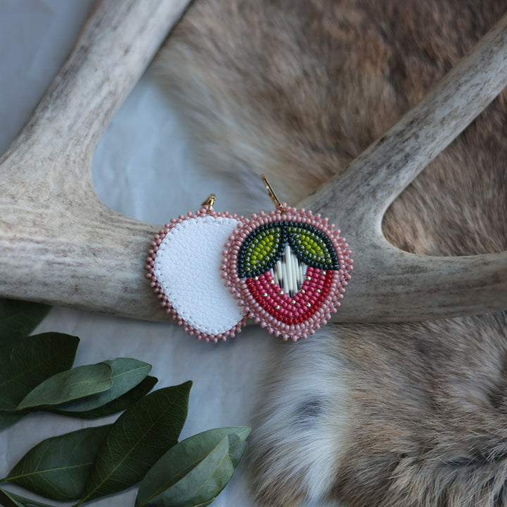 Keegan W. Quill & Beaded Heartberry Drop Earrings