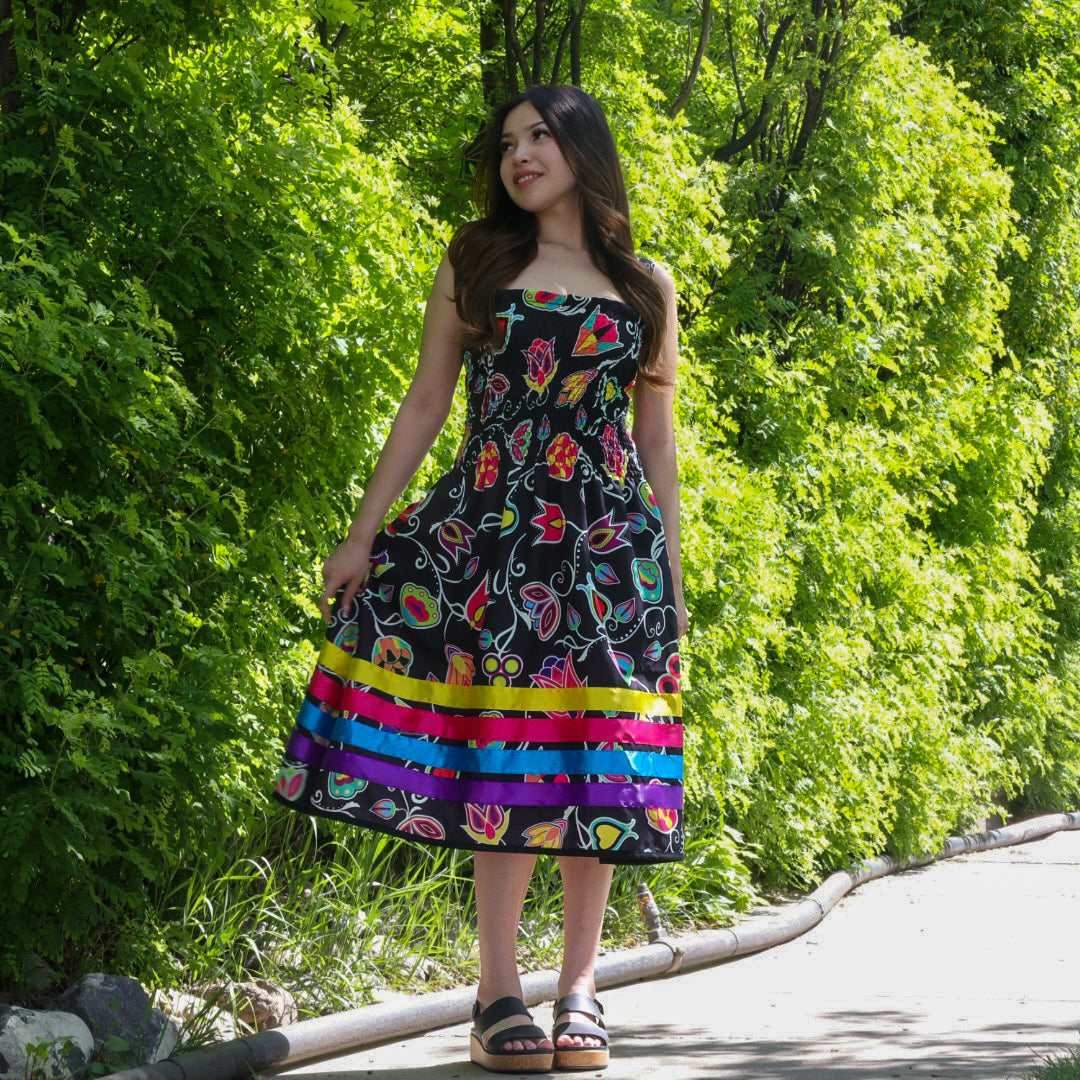 Phoenyx Designs Bright Floral Ribbon Sundress