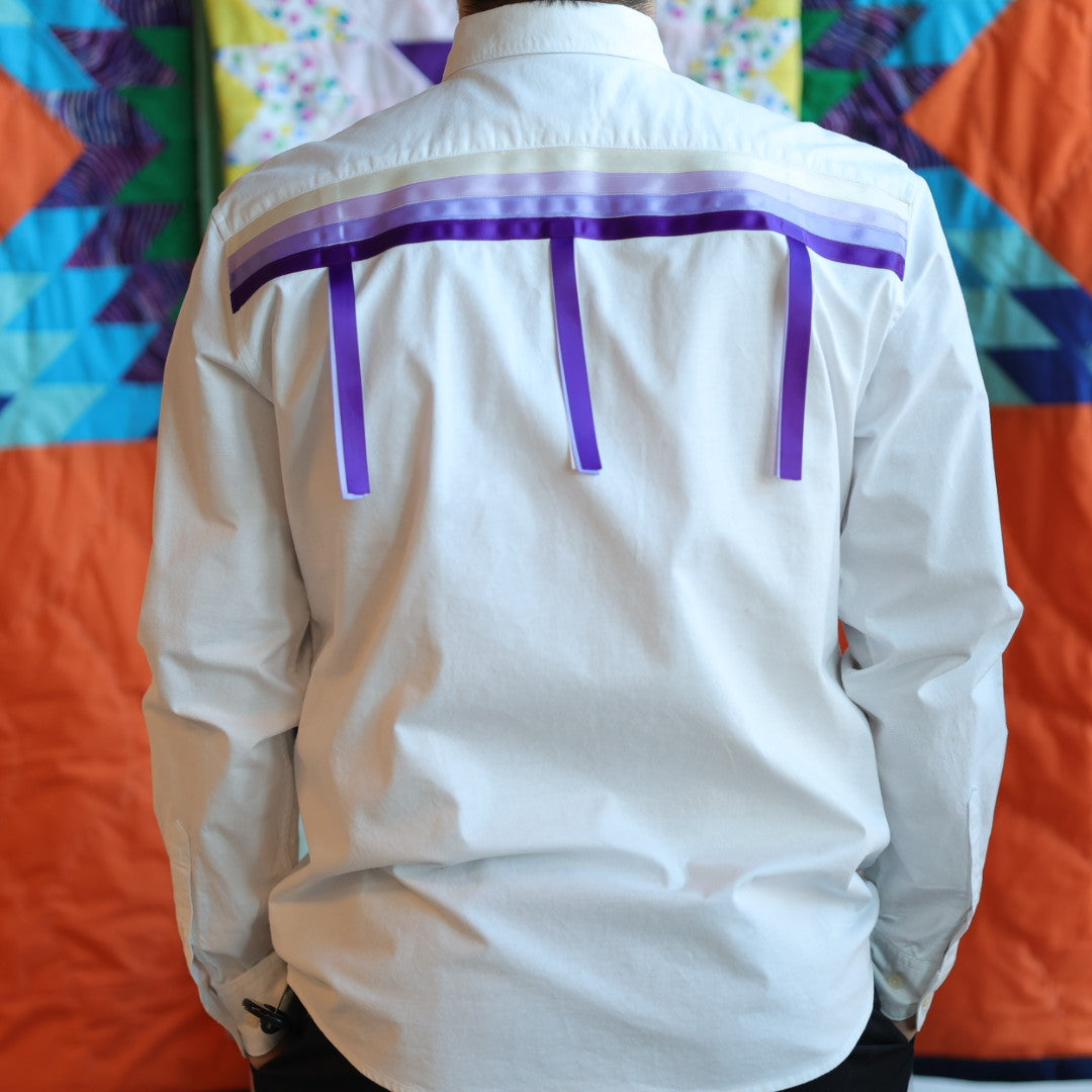 Yellow Mudd Designs Purple Ribbon Shirt