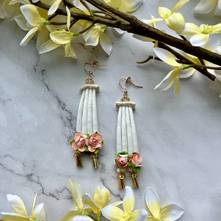 Dentaliums By Dionne Floral Dentalium Earrings