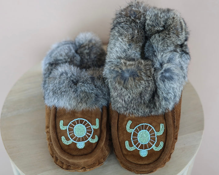 Ironstar Co. Brown Moccasins With Turtle Detail