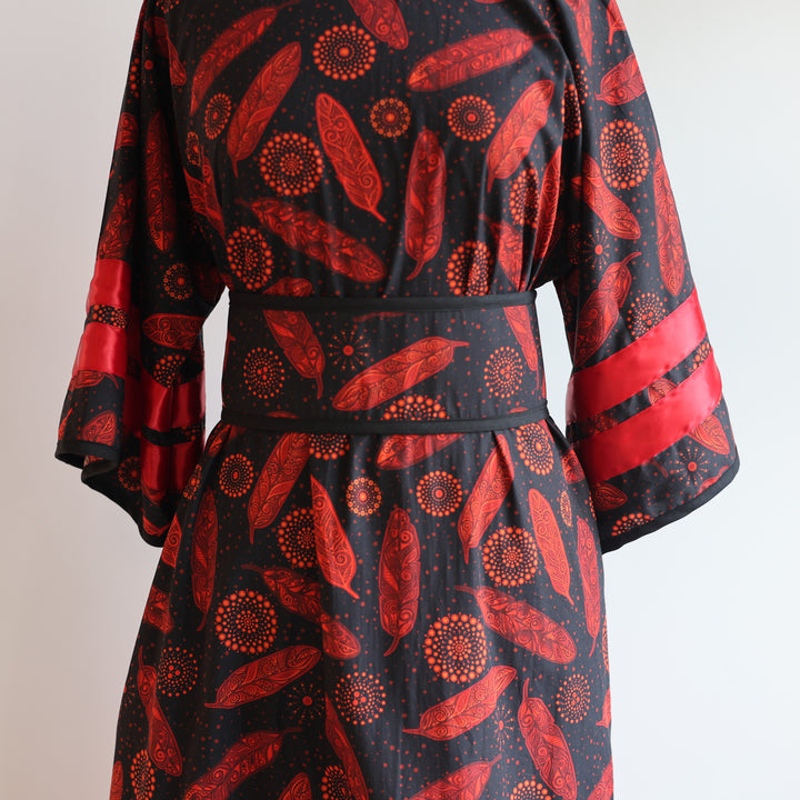 Phoenyx Designs Red Feather T Dress