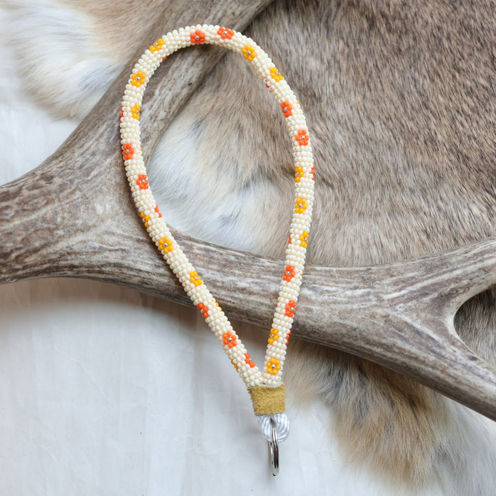 Keegan W. Daisy Beaded Wrist Lanyards