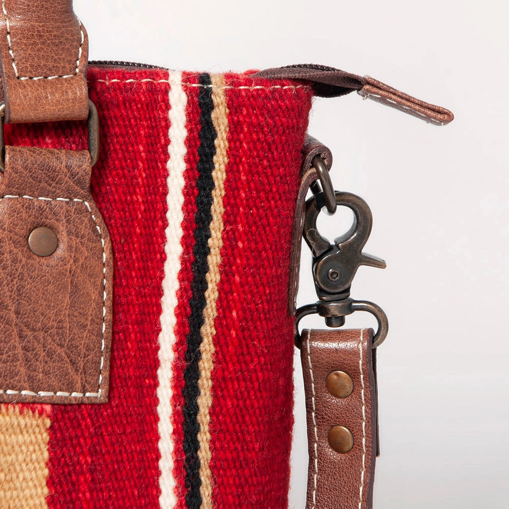 LS Western Red Saddle Blanket Crossbody Bag