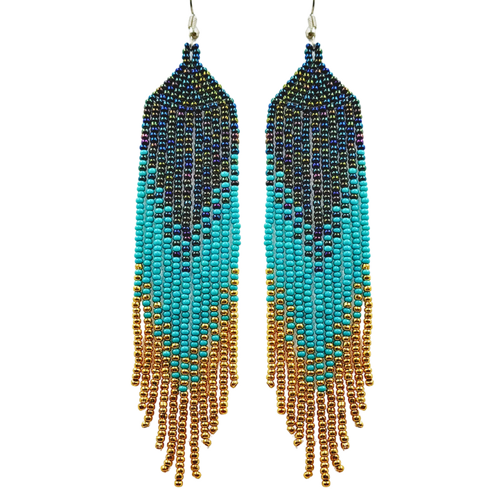 Tribal Roots Ombre Finge Earrings