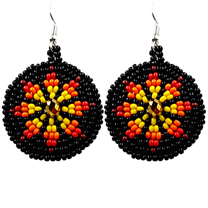 Tribal Root Small Medallion Earrings