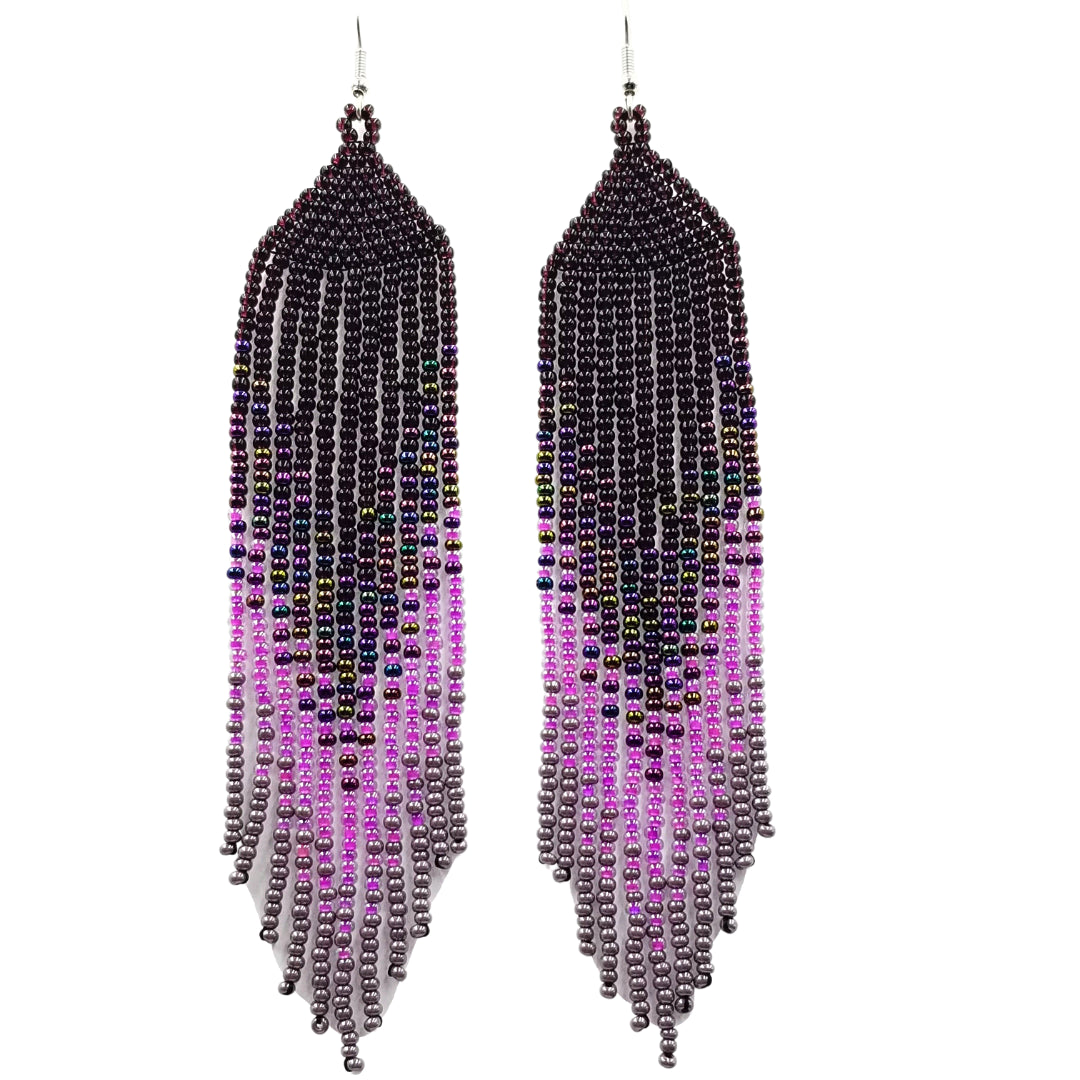 Tribal Roots Ombre Finge Earrings