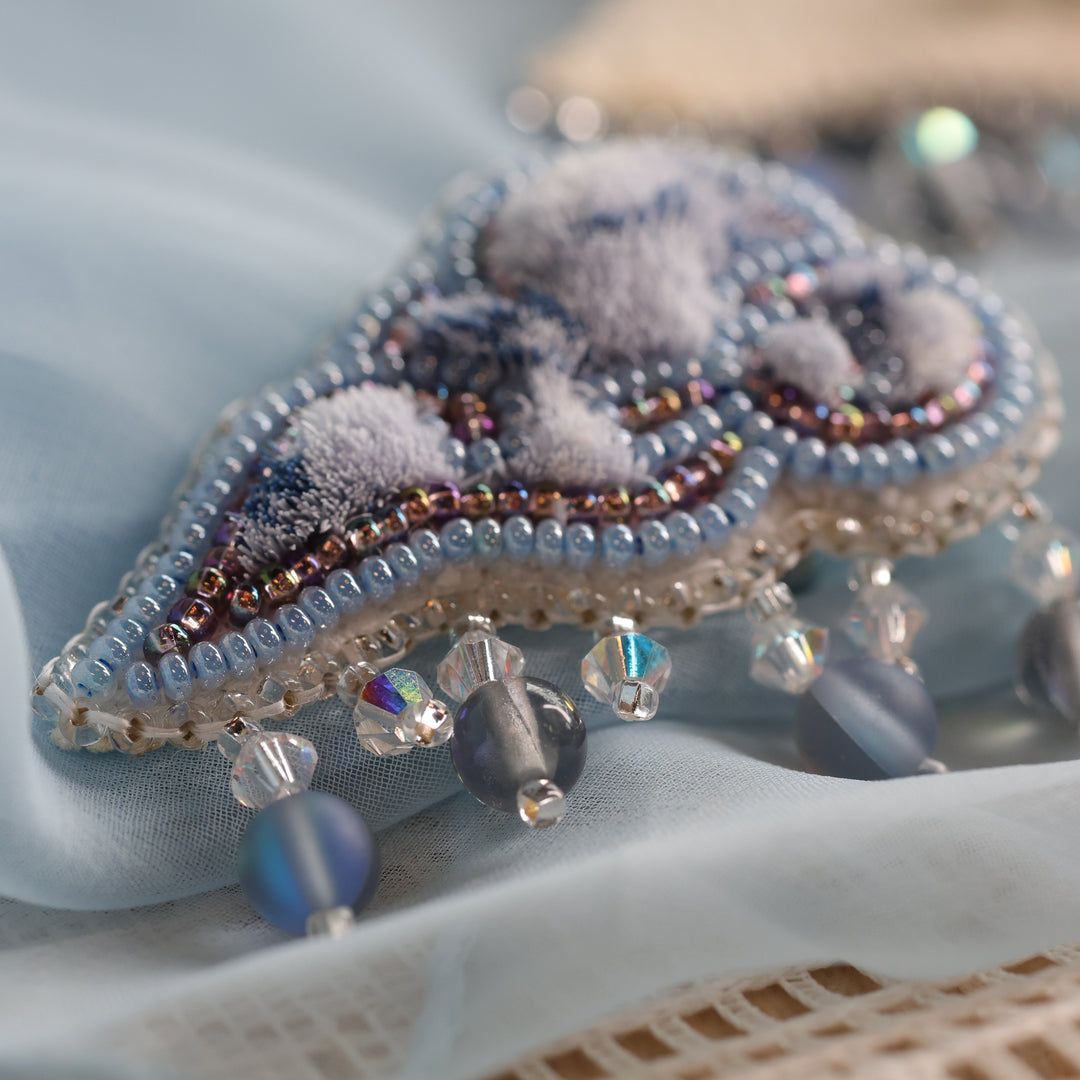 April Beadmaster Lii Rasaad Caribou Tufted Cloud Earrings