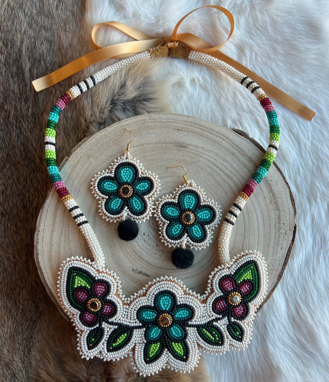 Keegan W. Floral Necklace & Earrings