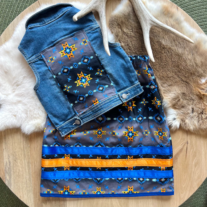 Vi's CREE-ations Blue & Yellow Geometric Toddler Ribbon Set