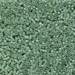 11/0 Miyuki Seed Beads #2375 Opaque Dark Sea Green 22g