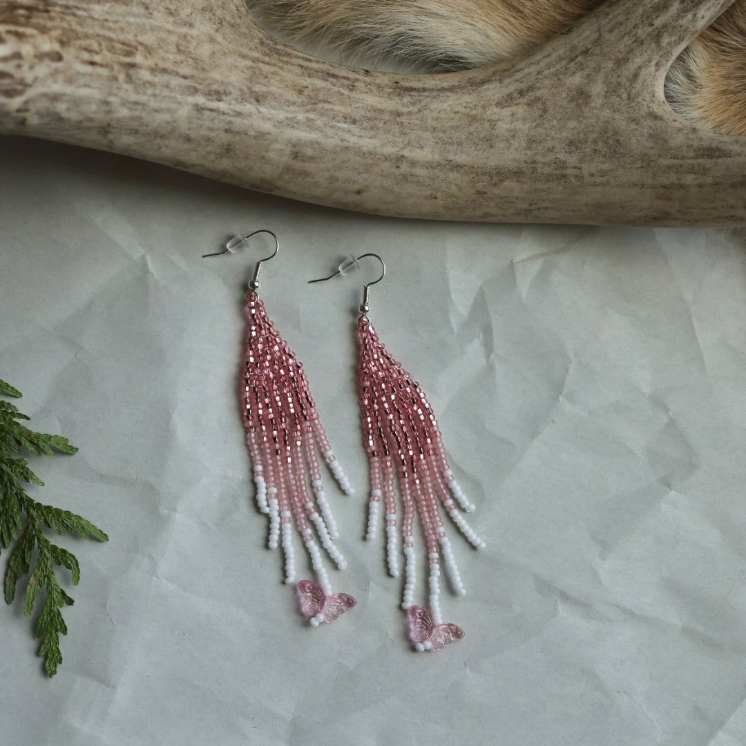 Keegan W. Small Beaded Fringe Earrings