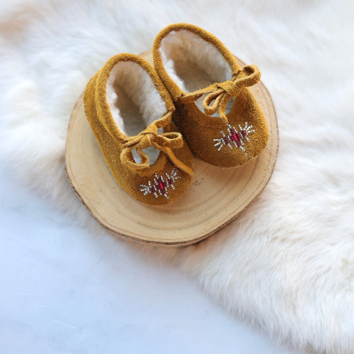 T. Sullivan Infant Red & Silver Diamond Burst Ballerina Slipper