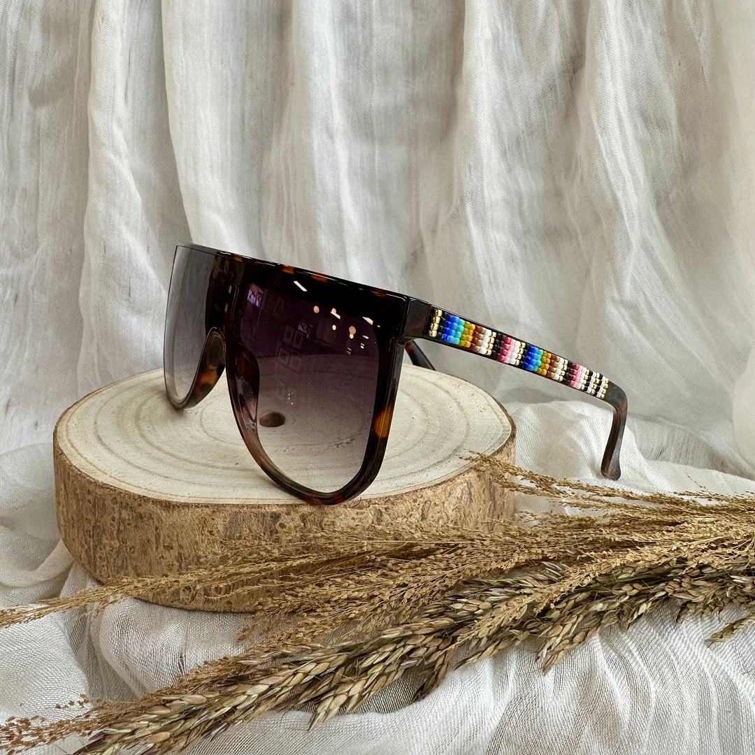 Rebelina Oversized Beaded Sunglasses