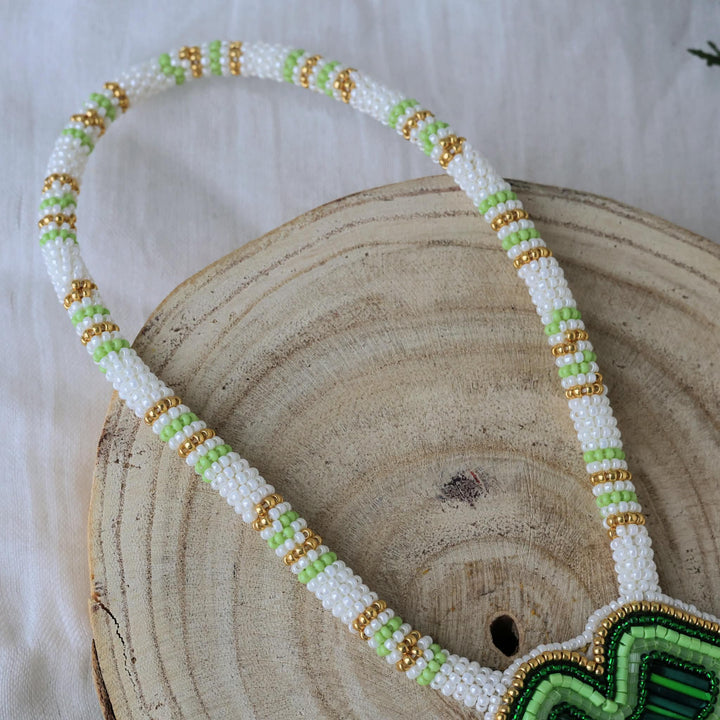 March Beadmaster Sophie's Creations Quill Clover Wrist Lanyard