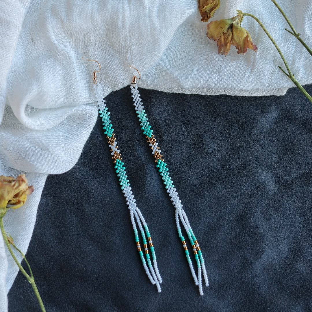 Beth Rose Designs Long Peyote Strand Earrings