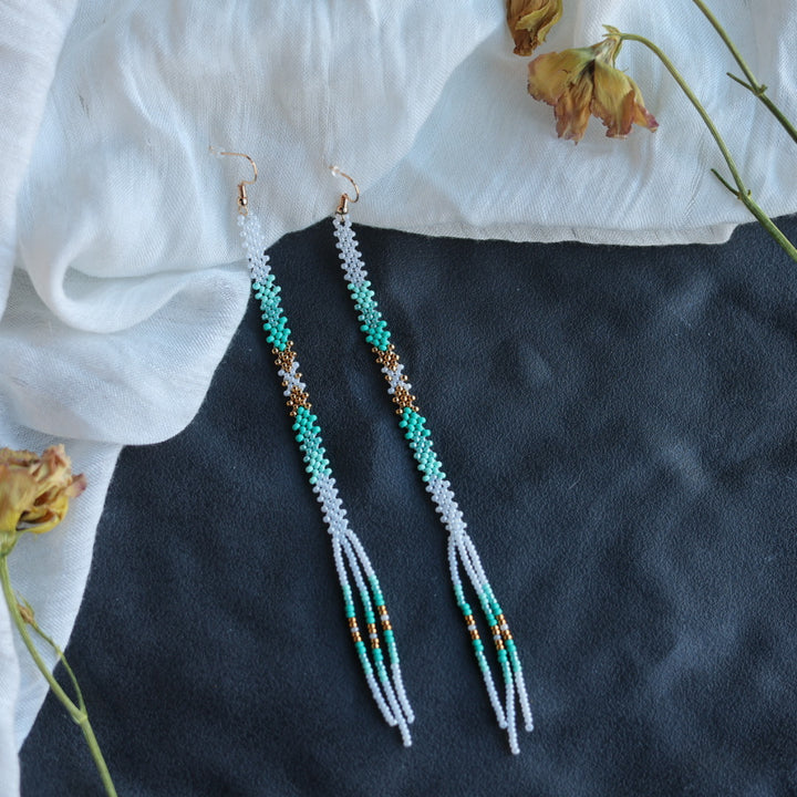 Beth Rose Designs Long Peyote Strand Earrings