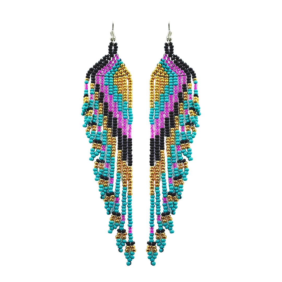 Tribal Roots Cascade Fringe Earrings