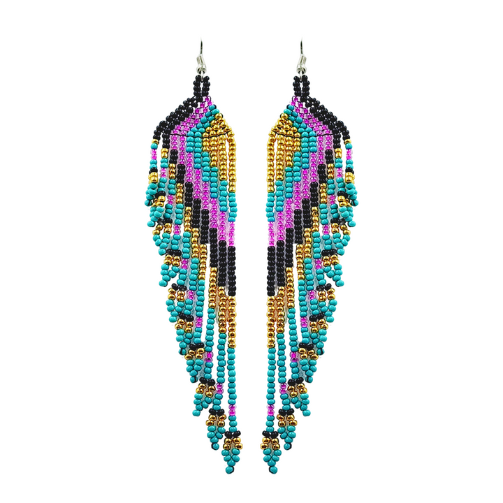 Tribal Roots Cascade Fringe Earrings