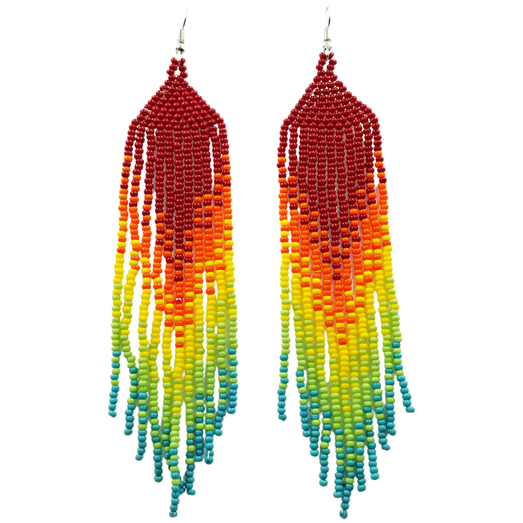 Tribal Roots Ombre Finge Earrings