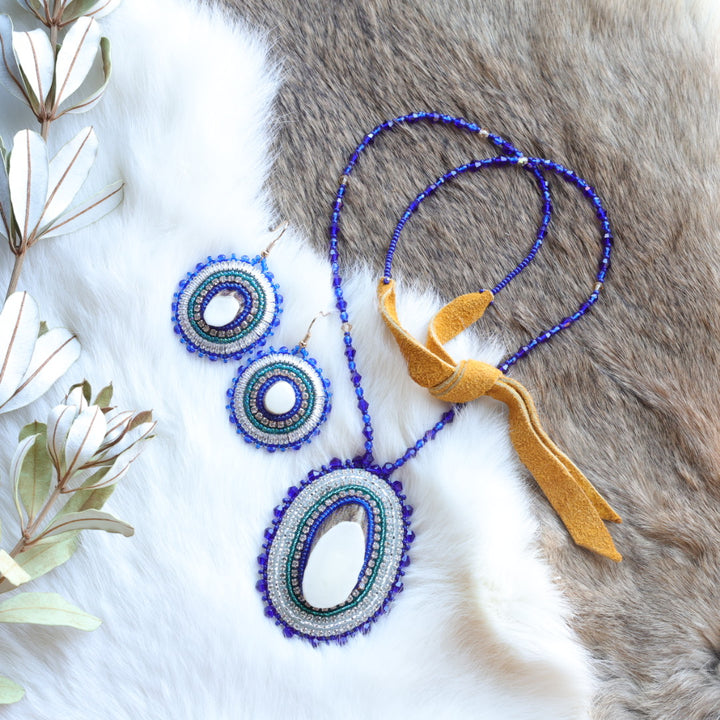 Pieces of Work by Mercedes Antler Earrings & Necklace