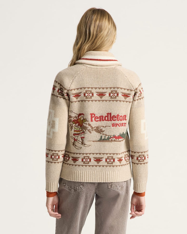 Pendleton Alpine Lambswool Zip-up Cardigan