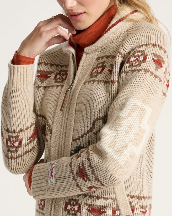 Pendleton Alpine Lambswool Zip-up Cardigan