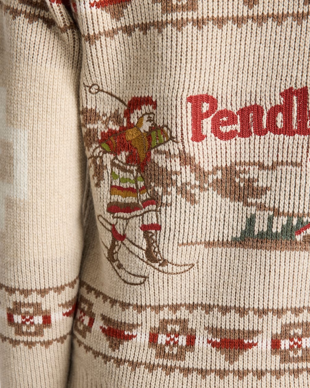 Pendleton Alpine Lambswool Zip-up Cardigan