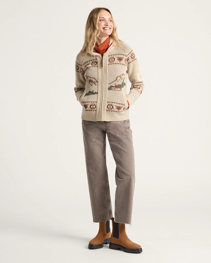 Pendleton Alpine Lambswool Zip-up Cardigan