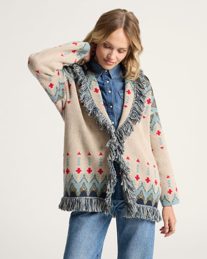 Pendleton Graphic Fringe Cardigan