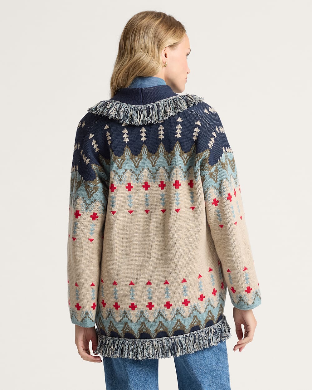 Pendleton Graphic Fringe Cardigan