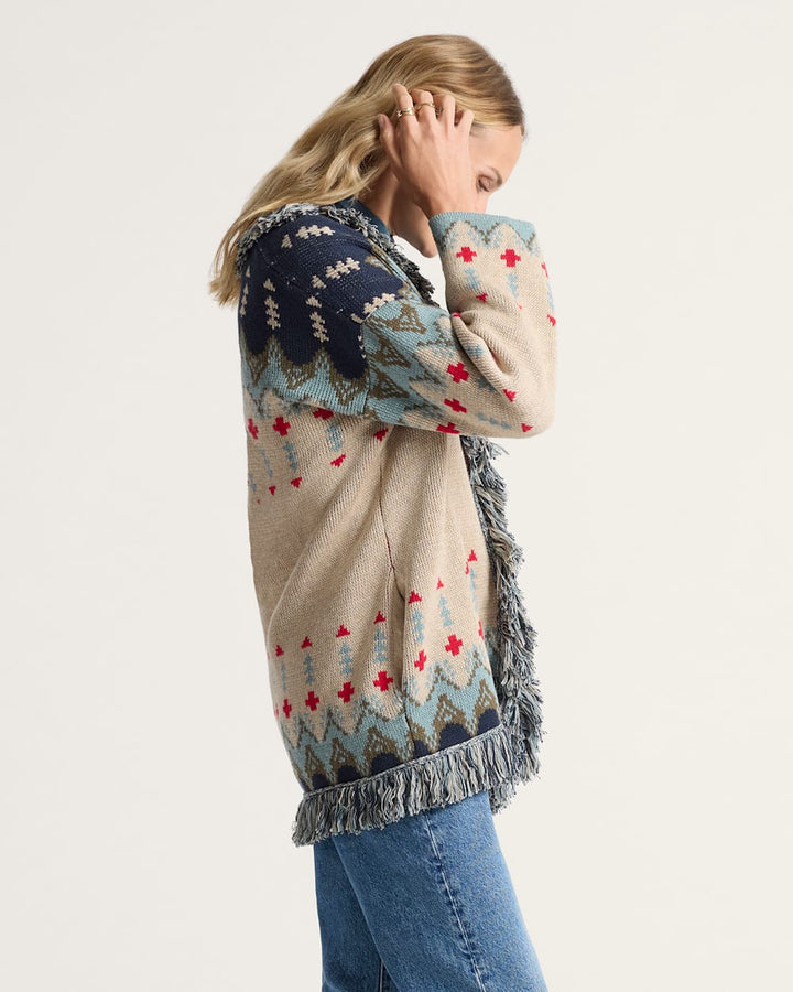 Pendleton Graphic Fringe Cardigan