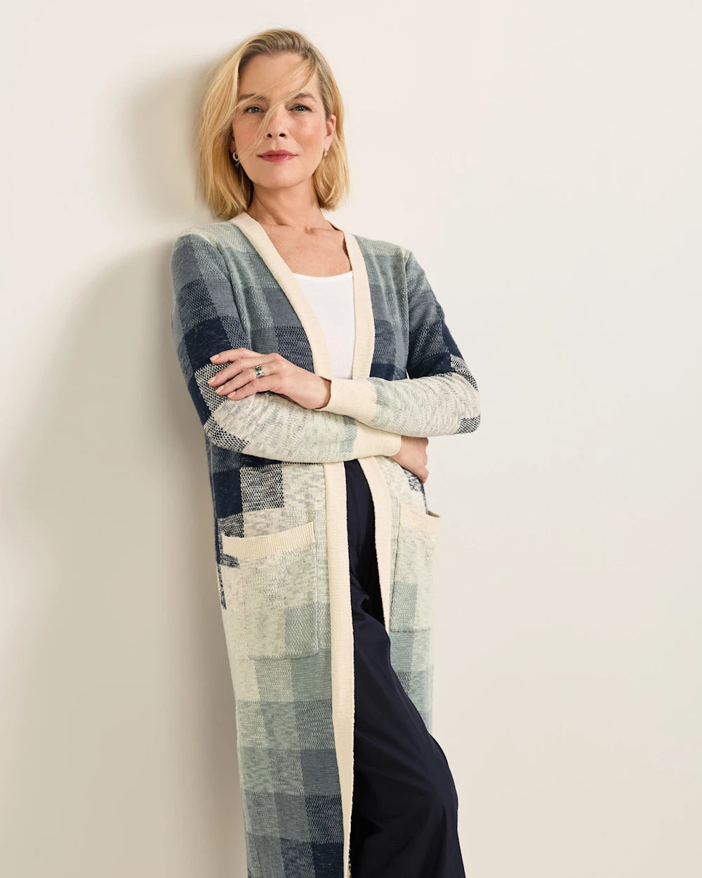Pendleton Navy Cotton Duster Sweater