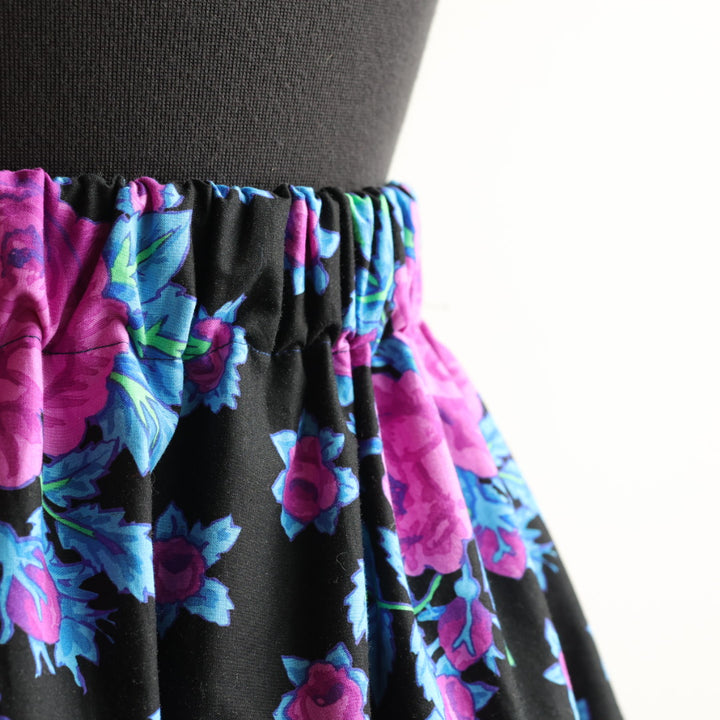 Carol B. Fluorescent Floral Ribbon Skirt