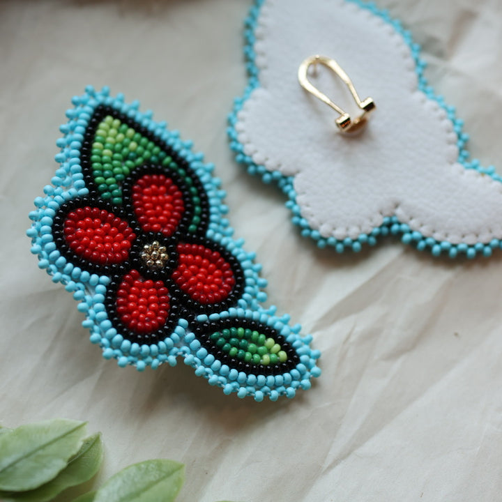 Keegan W. Beaded Floral Necklace &amp; Earrings