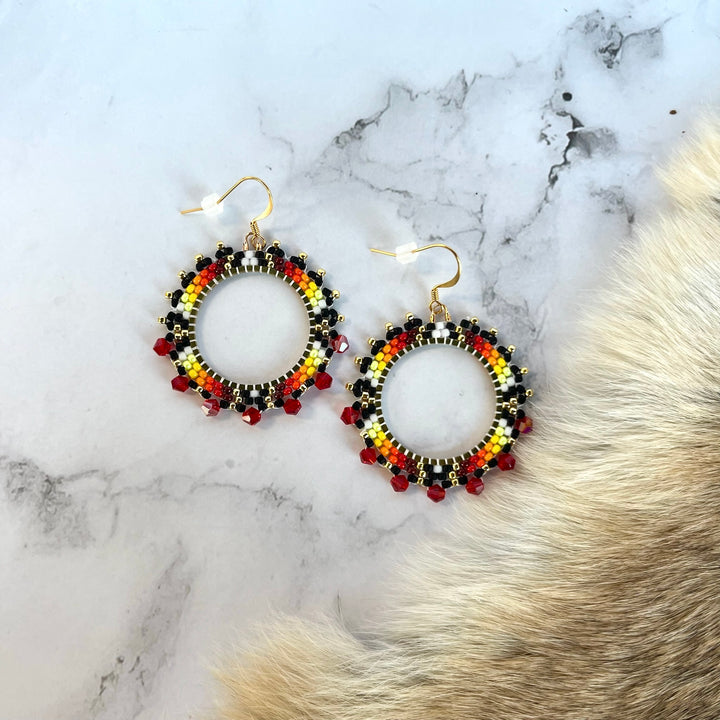Rebelina Beaded Hoop Earrings