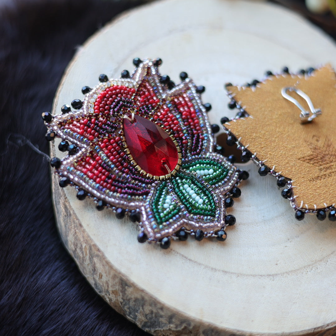 Ironstar Co. Crystal Blossom Beaded Earrings