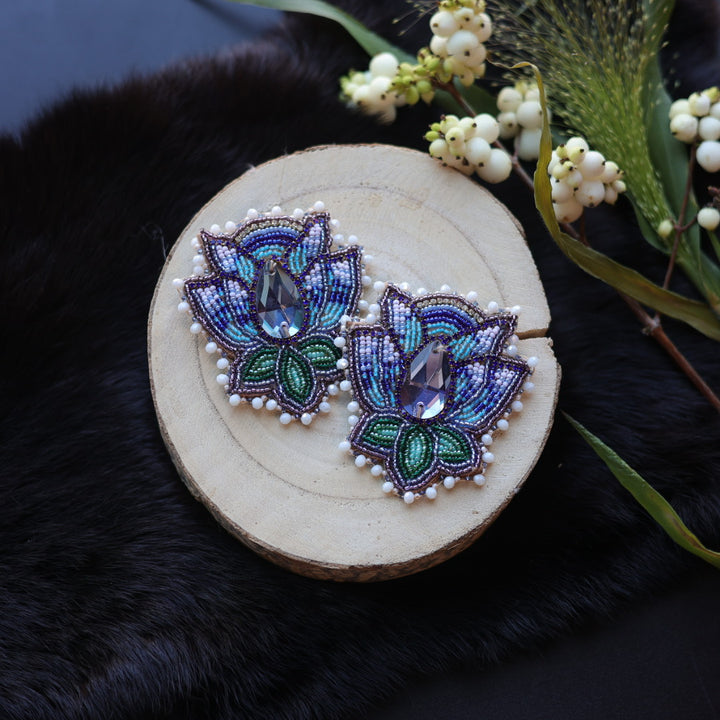 Ironstar Co. Crystal Blossom Beaded Earrings