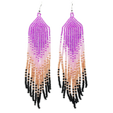 Tribal Roots Ombre Finge Earrings