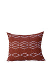Indigo Arrows Niizh Pillow in Red Earth