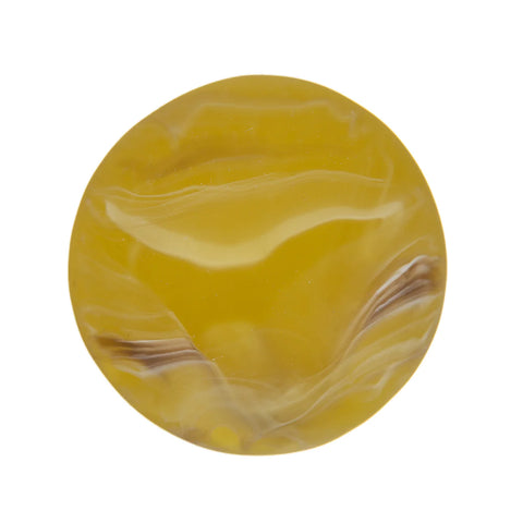 18mm Matte Marble Lemon Yellow Round Cabochons