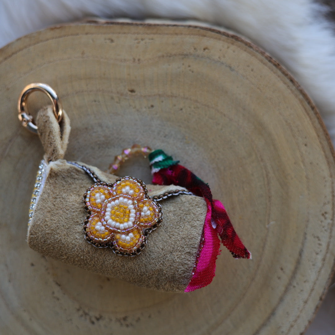 Mercedes G. Moose Hide Medicine Purse Charm