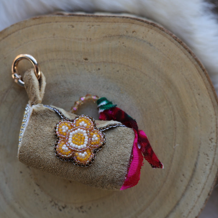 Mercedes G. Moose Hide Medicine Purse Charm