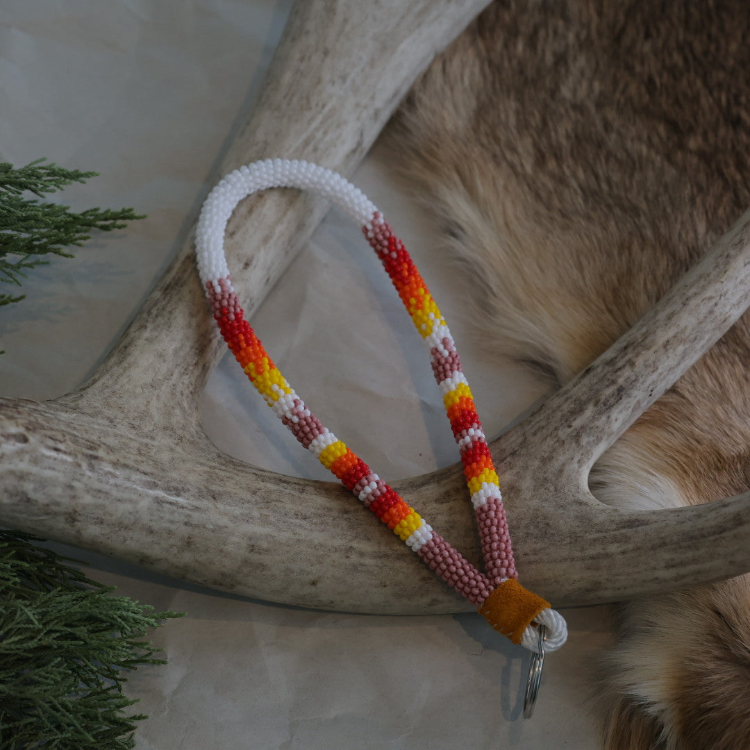 Keegan W. Fire Beaded Wrist Lanyard